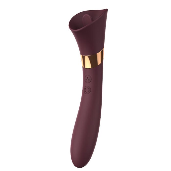 Female Tongue Vibrating Double Head Self Stimulation Device - Image 2